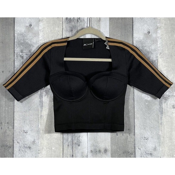 Adidas x Beyonce Ivy Park Circular Knit Crop Top Black Size - Small - SOLD OUT - Picture 1 of 6